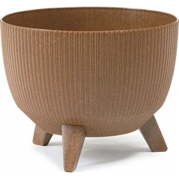 Květináč Plast Květináč béžový Lamela 29 cm x 29 x 18 cm