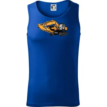 Žlutý bagr z boku - Tílko pánské Core - S ( Královská modrá )