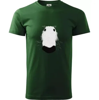 Pánské tričko Barzoj čumák (Moňas) - Triko extra velké (5-8XL) - 8XL ( Lahvově zelená )