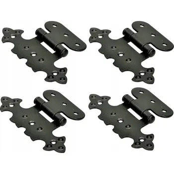 Nábytkové kování 4X OZDOBNÝ ASYMETRICKÝ NÁBYTKOVÝ ZÁVĚS OCEL RETRO