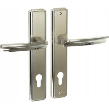 Dveřní kování Vnější klika Km Express Dlouhá, Čtvercová rozeta, Rozeta pro vložku