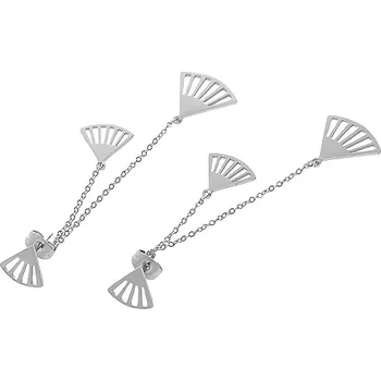 Souprava šperků MPM Dámské ocelové nerezové náušnice 70115 - stříbrné barvy