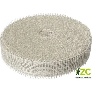 Stuha Jutová stuha 4 cm x 25 m - bílá Množství: 1 m