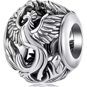 Přívěsek For Silver Stříbrný korálek s motivem ptáka Fénixe Stříbro 925 Stříbrná
