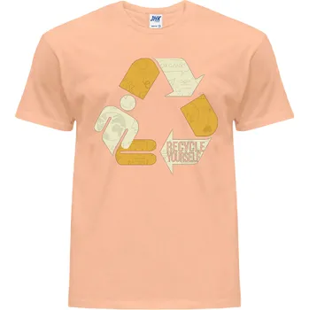 Pánské oblečení panske_levne_tricko_potisk_recykluj_sebe Barva: Orange neo - meruňková, velikost: L