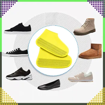 Cyklistické návleky Silikonové voděodolné návleky na boty proti dešti a skluzu, velikost L