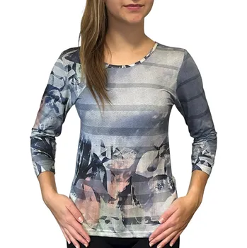 Dámská halenka Halenka UOMO & DONNA modrá s oranžovým vzorem Velikosti Uomo a Donna: 40