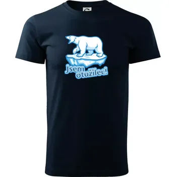 Jsem otužilec - medvěd - Triko extra velké (5-8XL) - 8XL ( Námořní modrá (velmi tmavá - téměř černá) )