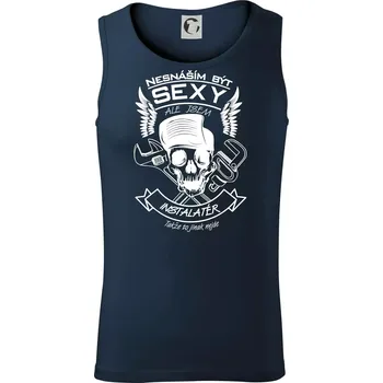 Nesnáším být sexy - instalatér - Tílko pánské Core - L ( Námořní modrá (velmi tmavá - téměř černá) )