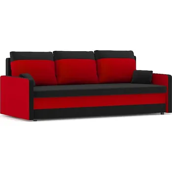 Sedací souprava Velká rozkládací pohovka MILTON model 2 Černá/červená