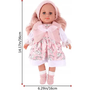 Panenka PANENKA S VLASY BLIND 36 cm + PŘÍSLUŠENSTVÍ HRAČKY PRO DĚTI PANENKY DÁREK