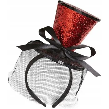 autíčko MINI KLOBOUČEK S VOÁLKOU ČERVENO-ČERNÝ