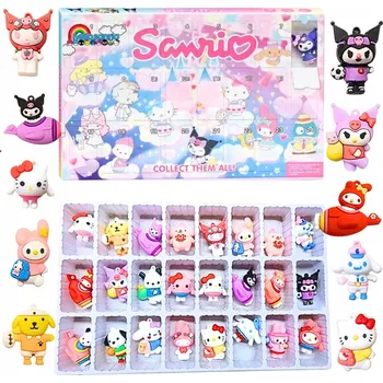 Figurka Adventní kalendář SANRIO KUROMI Melody HELLO KITTY Hračky Figurky 24 ks