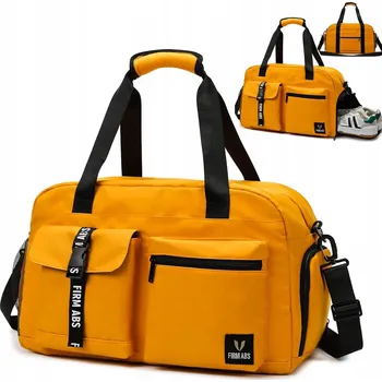 Sportovní taška SPORTOVNÍ TAŠKA S VODĚODOLNOU KAPSOU NA BOTY PRO TRÉNINK DO POSILOVNY LEHKÁ