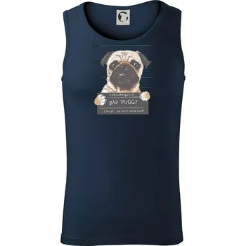 Mops - Bad Puggy - Tílko pánské Core - XL ( Námořní modrá (téměř černá) )