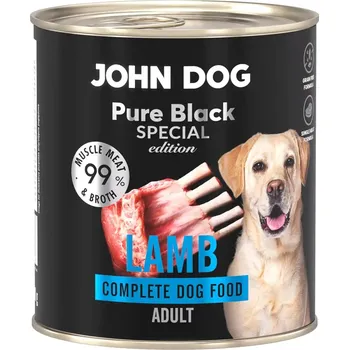 Krmivo pro psa John Dog Pure Black Special Edition krmivo mokrá pro psa Jehněčí 800 g
