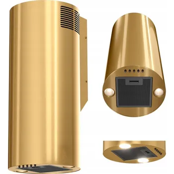 Digestoř Zlatá kuchyňská digestoř nástěnná volně stojící Elba Maan tuba výkonná 395 m3