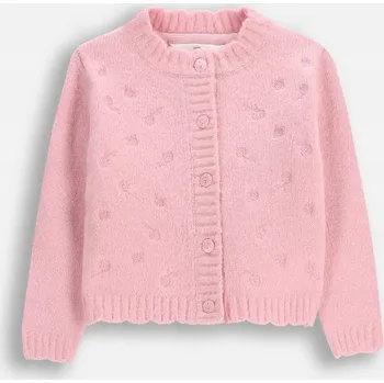 Dámský svetr Dívčí propínací svetr Pudrová Růžová Kardigan 080 Coccodrillo ZC5
