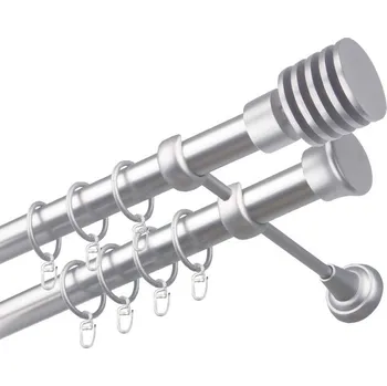 Garnýž Garnýž kovová dvouřadá 25/25mm Talarki satina 400 cm (do stěny / kroužky s háčkem)