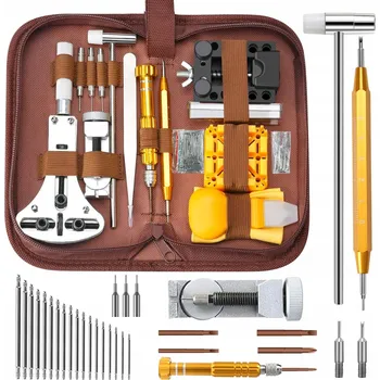 Sada nářadí Sada hodinářského nářadí, klíč a přípravek na opravu hodinek + Pouzdro