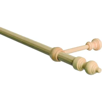 Garnýž Garnýž jednořadá 28mm odstín borovice 260 cm (do stěny / na tunýlek - bez kroužků)