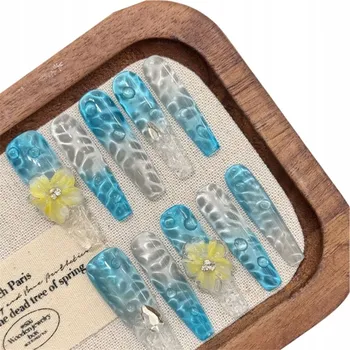 Umělé nehty Umělé nehty Nalepovací nehty Press On Nails Cat Yey Ombre 10 kusů Ruční výroba, XS