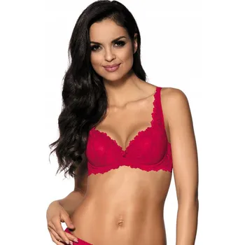 Podprsenka Mat Vyztužená podprsenka s kosticemi Carmela 053/22 červená 75B