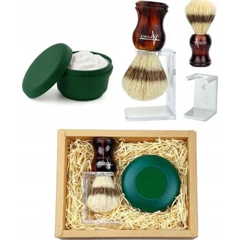 Štětka na holení se stojanem, mýdlo na holení, sada na holení jako dárek
