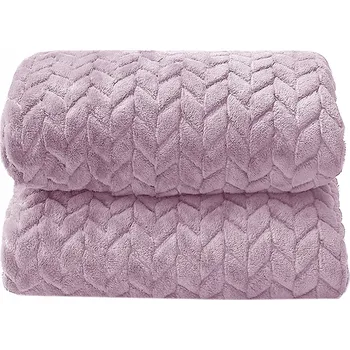 Prostěradlo Deka Xzhome z mikrovlákna 160 cm x 200 cm fialová