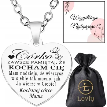 Náhrdelník Dámský náhrdelník se psí VOJENSKÁ ZNÁMKA srdce S Gravírováním Dárek pro dceru od matky