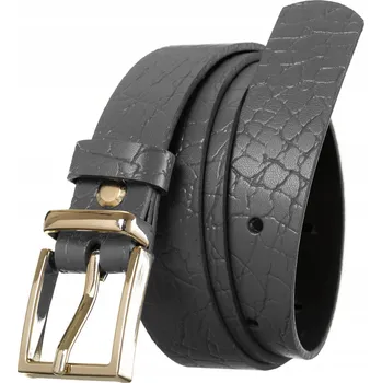 Opasek Kožený opasek ke kalhotám dámský Rovicky šedý 100