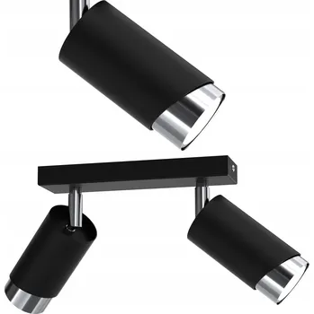 STROPNÍ SVÍTIDLO REFLEKTOR BODOVKA ČERNÁ CHROMOVÁ NASTAVITELNÁ LED GU10 ČESKÁ LAMPA