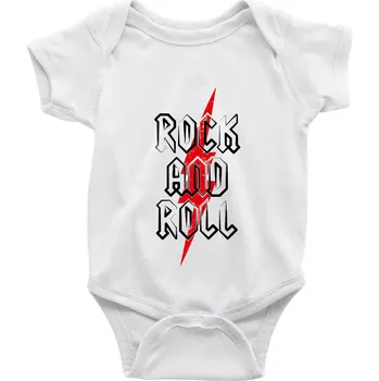 Kojenecký body Rock and Roll blesk - Body kojenecké s krátkým rukávem - Krátký r. 12-18 měs ( Bílá )