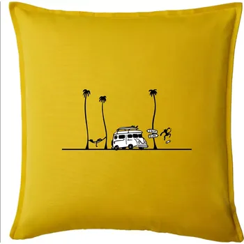 Polštář Surf on - Polštář 50x50 - 50x50 - Pouze potah ( Žlutá )