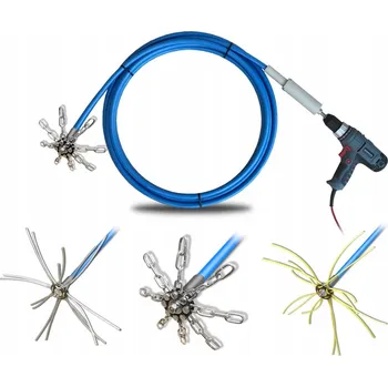 Příslušenství k vrtačce TURBO VÝKONNÁ sada na čištění komínů UNIVERZÁLNÍ TURBOSPINER 12 m