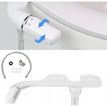 WC sedátko WC sedátko s bidetovou funkcí, dvojitá tryska, bílé - kompletní sada