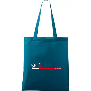 Práce - deadline (Hana-creative) - Taška bavlněná - 42 x 38 cm ( Petrolejová )