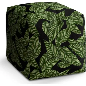 Taburet Sablio Taburet Cube Abstrakce listů: 40x40x40 cm