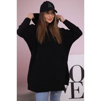 Dámská mikina Kesi Zateplená mikina s bočními rozparky Barva: Černá, Velikost: UNI