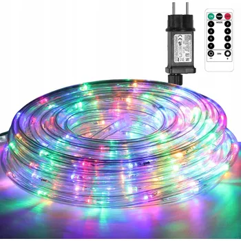 Vánoční dekorace MULTICOLOR Světelný had 100 LED 10m na vánoční stromek, venkovní