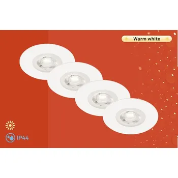 Koupelnové svítidlo LED zápustné osvětlení Briloner IP44 4x4,9 W 480 lm 3000 K bílé
