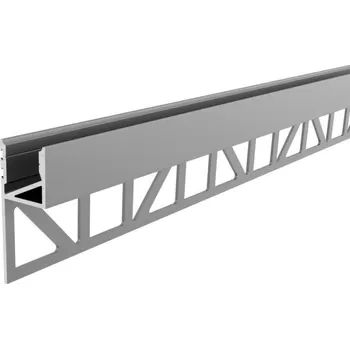 LED páska LIGHT IMPRESSIONS Reprofil dlaždicový profil svítící horní část stříbrná elox 2000 mm - LIGHT IMPRESSIONS IMPR 975390