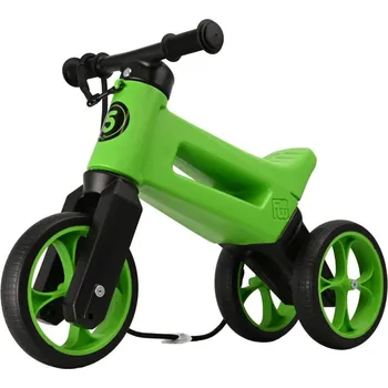 Odrážedlo Odrážedlo FUNNY WHEELS Rider SuperSport 2v1 zelené/zelené s popruhem a tichými koly