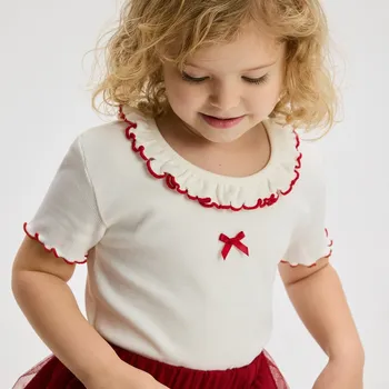 Reserved - Žebrovaná halenka s volánem - krémová - 576FT-01X - 576FT-01X-116