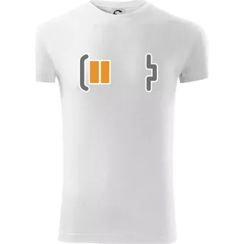 Pánská móda Rodinná trika - baterie táta - Viper FIT - Pánské zůžené tričko - 3XL ( Bílá )