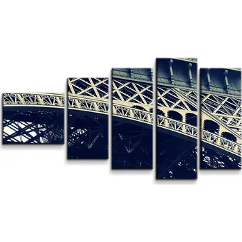 Obraz Sablio Obraz - 5-dílný Eiffel Tower - 100x60 cm