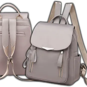 Kabelka Batoh Dámský šedý elegantní kabelka přes rameno Velký voděodolný prostorný lehký