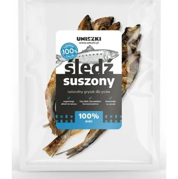 Pamlsek pro psa Uniszki Přírodní Psí pamlsek se sušeným sleděm 50g