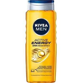 Koupelová kosmetika NIVEA Active Energy 3v1 pánský Sprchový gel a mycí přípravek 500 ml