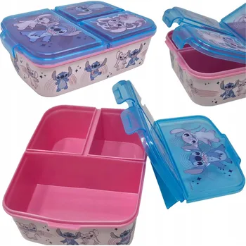 Svačinový box KRABIČKA S PŘIHRÁDKAMI PRO DĚTI OBĚD-BOX KRABIČKY KONTEJNERY